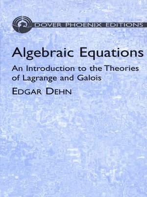 cover image of Algebraic Equations